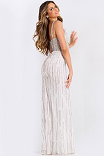 back of beaded corset bodice dress 49367