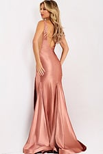 satin pink mermaid dress 47683