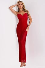 red fitted dress 36373