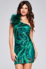 Royal One Shoulder Beaded Dress 36713 | Jovani