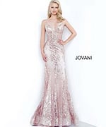 Model wearing Jovani 3675 Mermaid Corset Bodice Dress