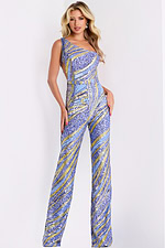 Sequin One-Shoulder Jumpsuit