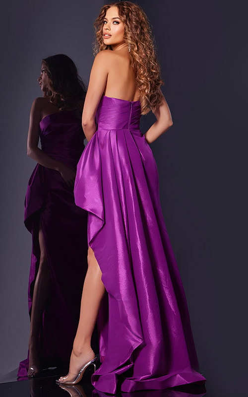 strapless purple dress 36854