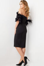 Black Off the Shoulder Short MOB Dress 36998 | Jovani