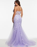 strapless tulle beaded dress 37414