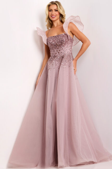 beaed evening dress