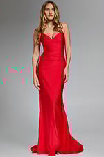 Model wearing Jovani dress 37529-1.