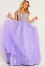 Lilac Beaded Ballgown 37589 | Jovani