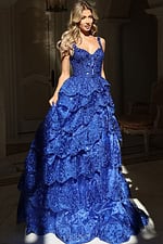 corset bodice tiered royal a line dress 37630