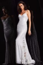 Light blue Spaghetti Strap Sheath Dress 37648 | Jovani
