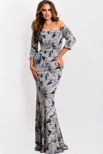 floral sequin gown 38109