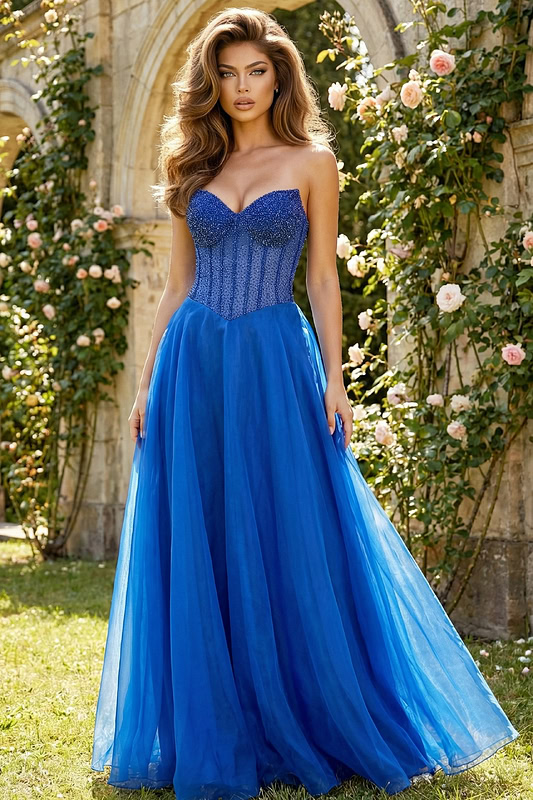 Mint Embellished Bodice A Line Gown 38179 | Jovani