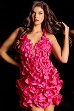 3D Floral Appliqué Mini Dress