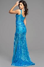 embellished blue dress 38462