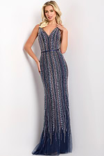 blue beaded bodycon dress 38530