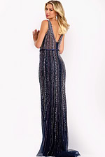 navy beaded dress 38530