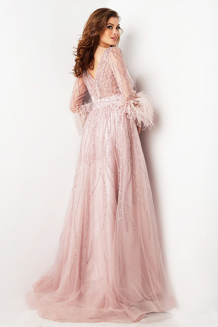 embellished blush maxi dress Mauve Embellished Long Sleeve Maxi Dress 38583