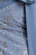 perriwinkle beaded fabric for style 38616