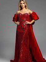 red sweetheart neckline dress 38746