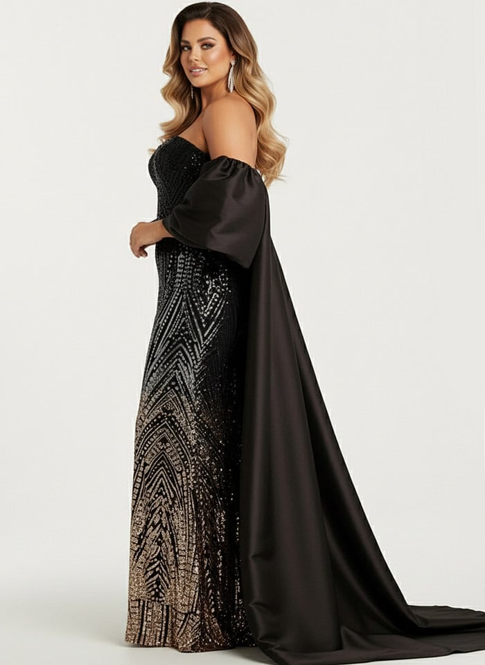 off the shoulder black dress plus size