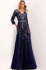 mother of the bride long sleeve dress 38756