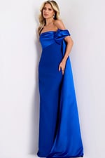 off the shoulder royal blue dress 3886