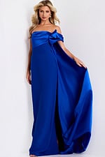 satin blue dress 3886