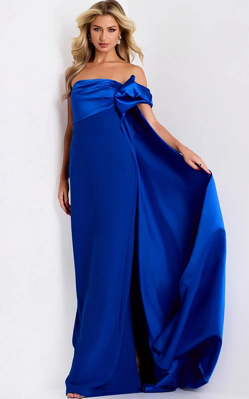 satin blue dress 3886
