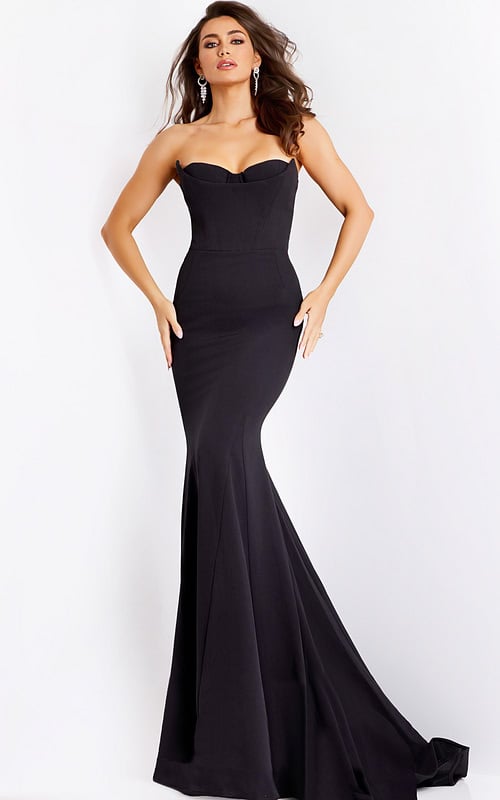 strapless black dress 38974