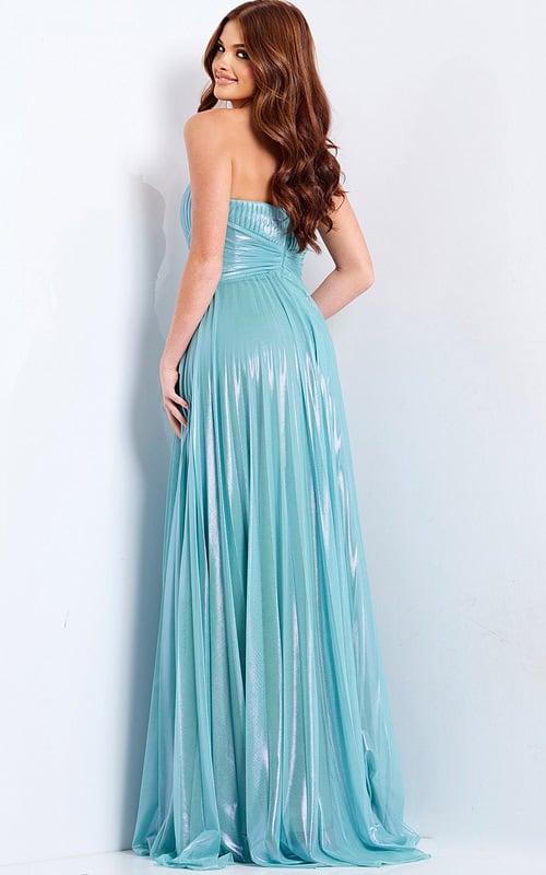 Strapless pleated dress 39023