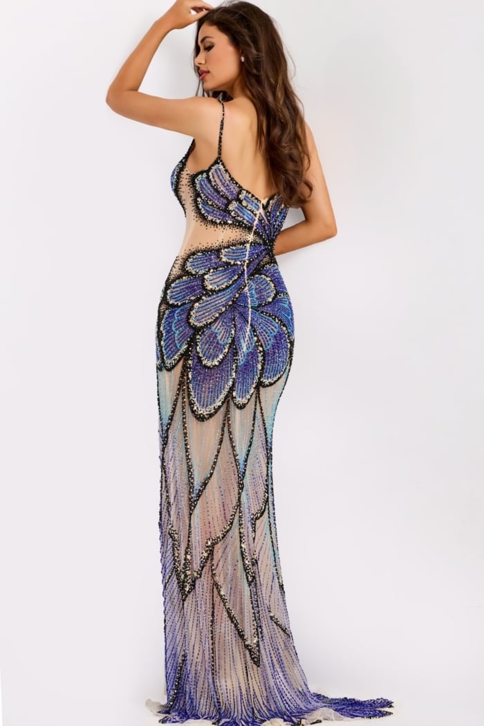 sheer embellished pageant dress 39039
