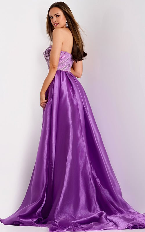 Beaded Dress With Detachable Overskirt