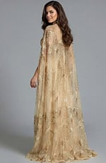side os sheer gold embellished mob dress 39214