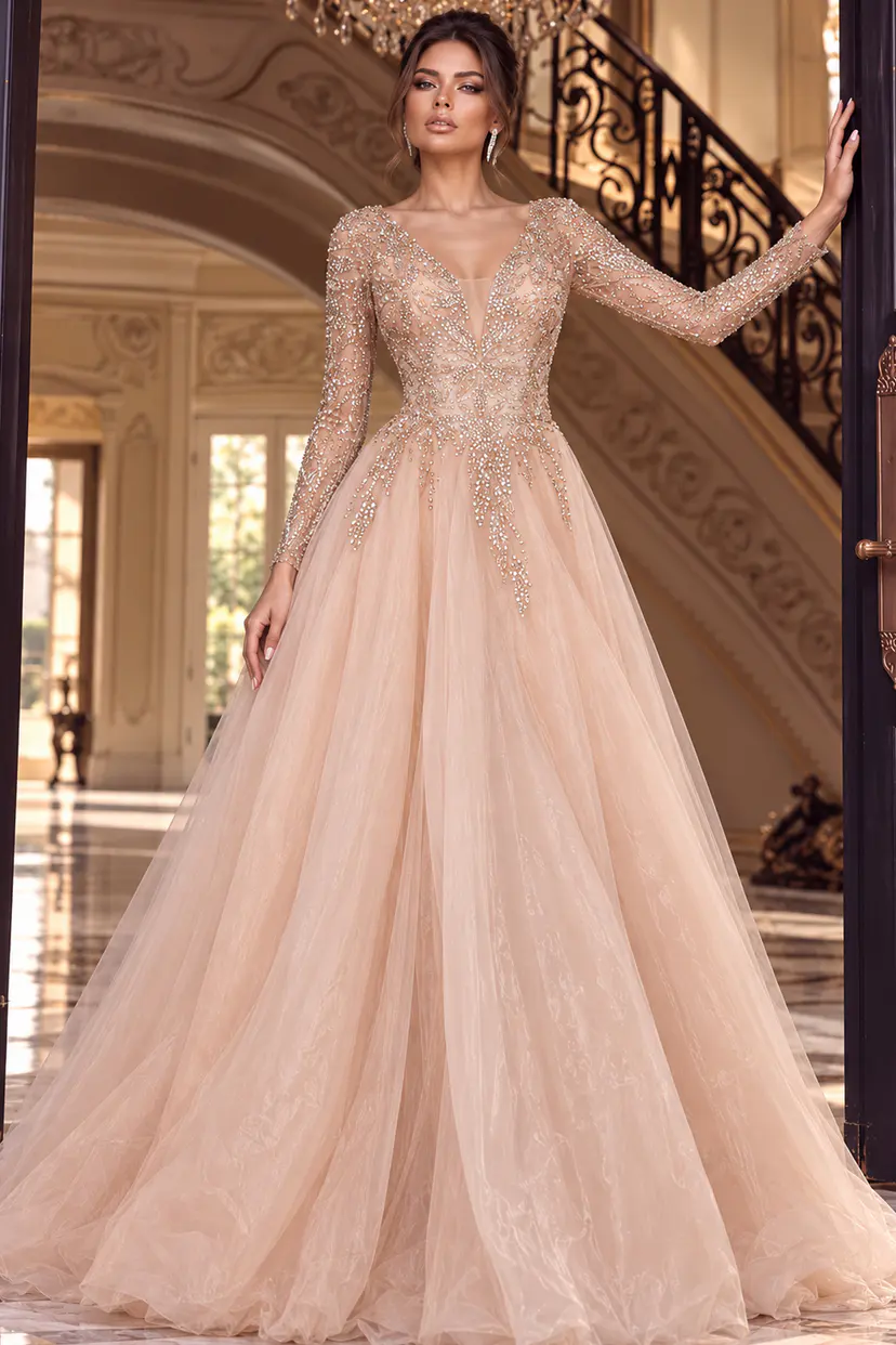 blush beaded dress 39251