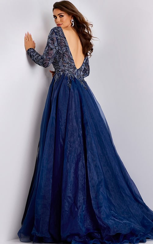 deep v back dress 39251