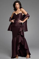 strapless taffeta dress 39265