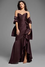 brown taffeta dress 39265