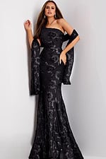 black one shoulder dress 39267