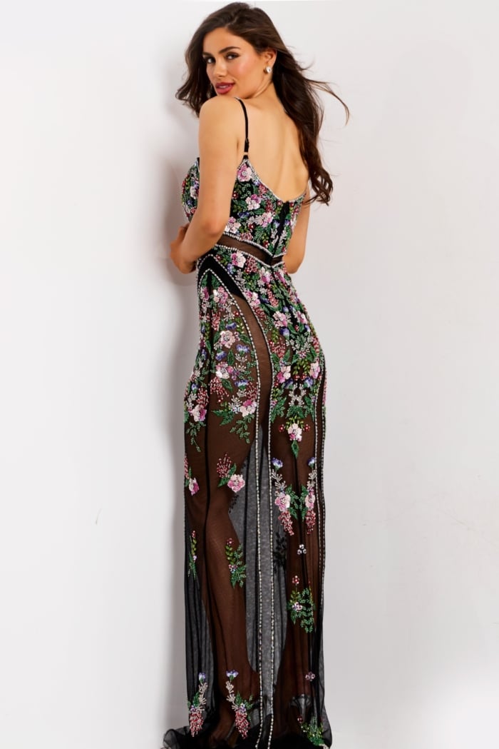 back of sheer mermaid dress 39709