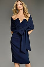 navy short mother of the bride dress 40035