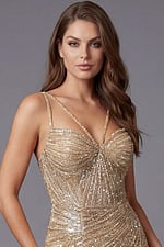Glamorous sequin mini dress with sculpted silhouette