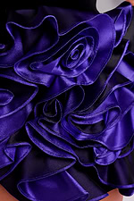 purple ruffled fabric for short style 40141