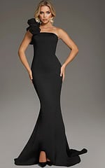 black mermaid one shoulder dress 40201
