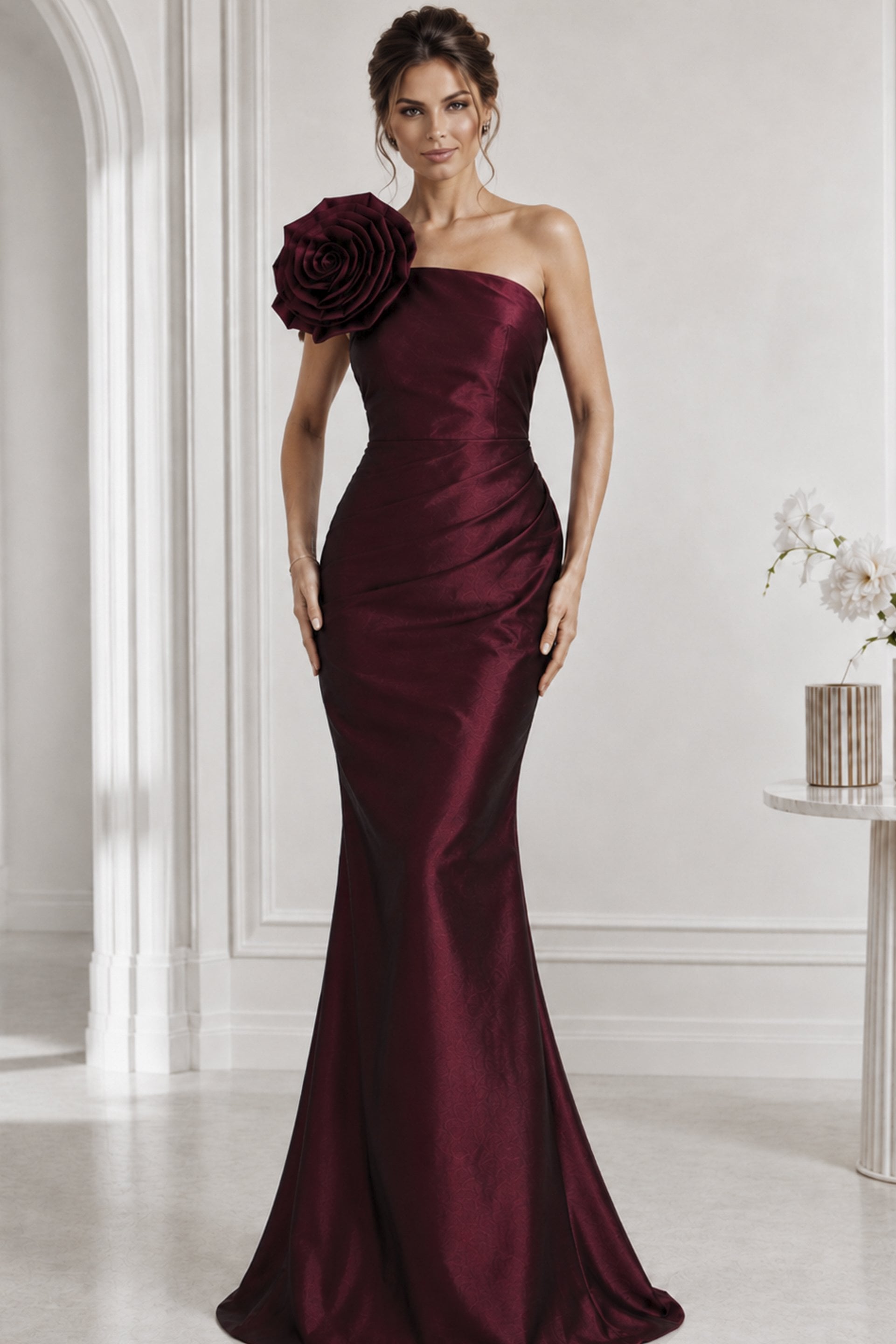 Jovani style 40206 in burgundy