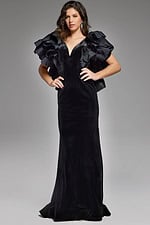Sophisticated black velvet gown for special occasions