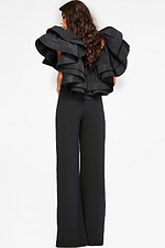 black ruffled jumpsuit 40291