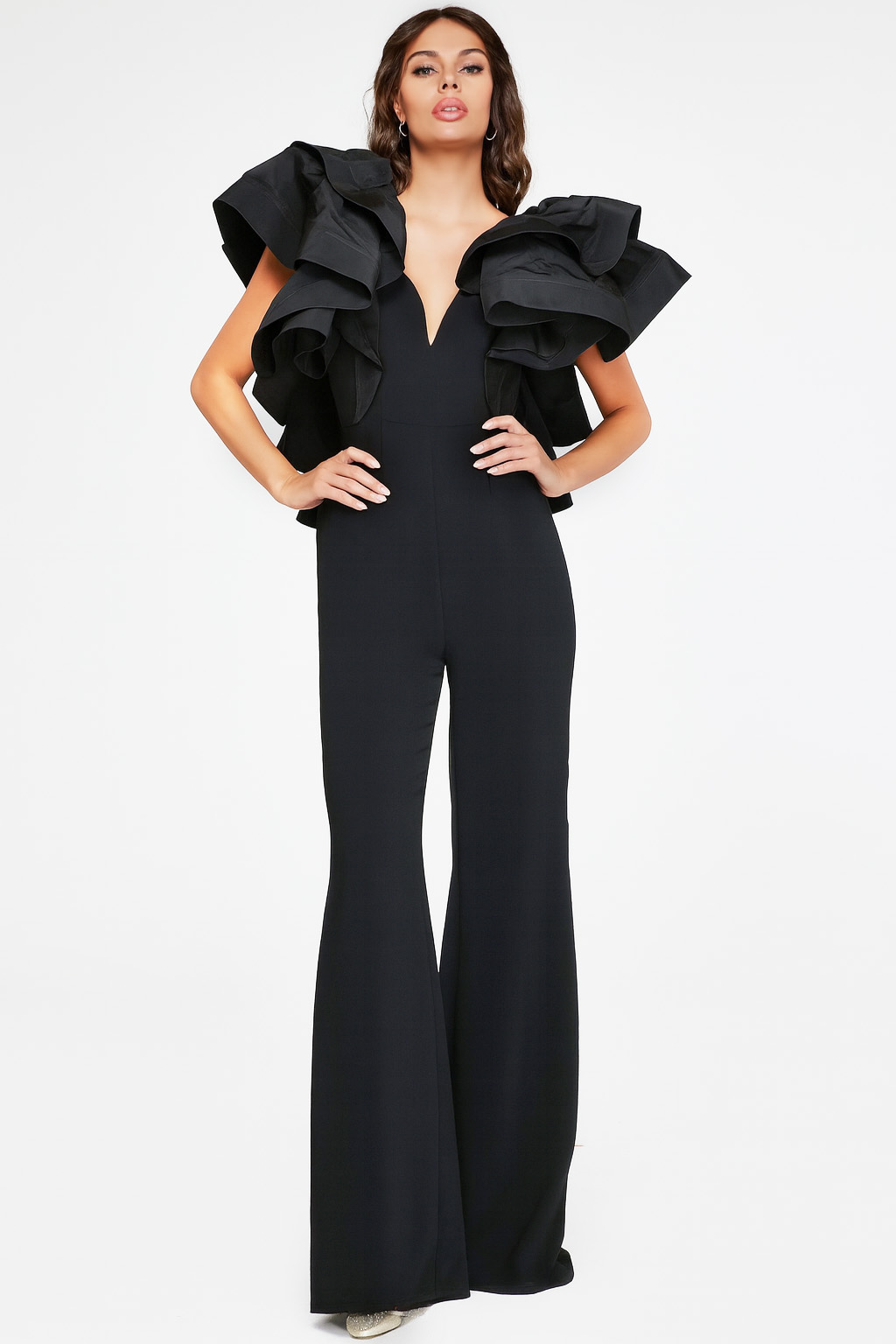 Kosterclinic Topshop Sparkly Jumpsuit Black Polka Dot Jumpsuit