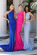 classic green one-shoulder mermaid dress