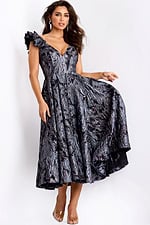 short mother of the bride print dress 40314