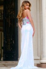 Floral Embellished High Slit Gown 40464 | Jovani